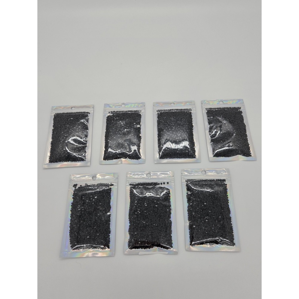 Black Resin 4mm Flatback Rhinestones Non Hotfix Bulk Lot Wholesale Nails Bling